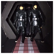 INTERIOR: DEATH STAR -- DETENTION CORRIDOR. Darth Vader with two troopers walk down the hall. #starwars #anhwt #starwarstoycrew #jbscrew #blackdeathcrew #starwarstoypix #starwarstoyfigs #toyshelf
